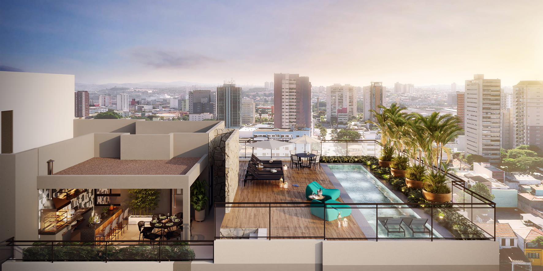 Rooftop com Piscina