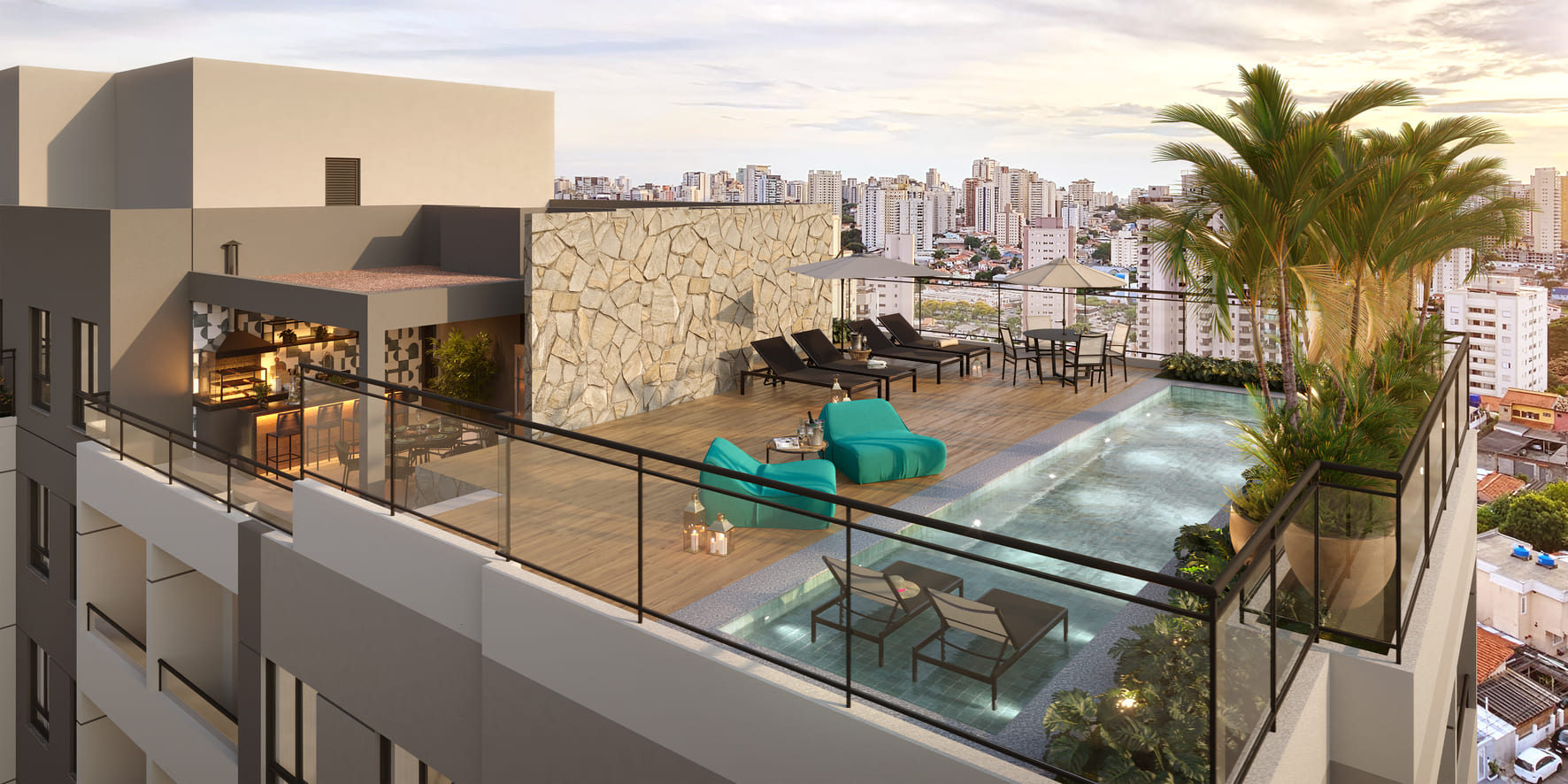 Rooftop com piscina